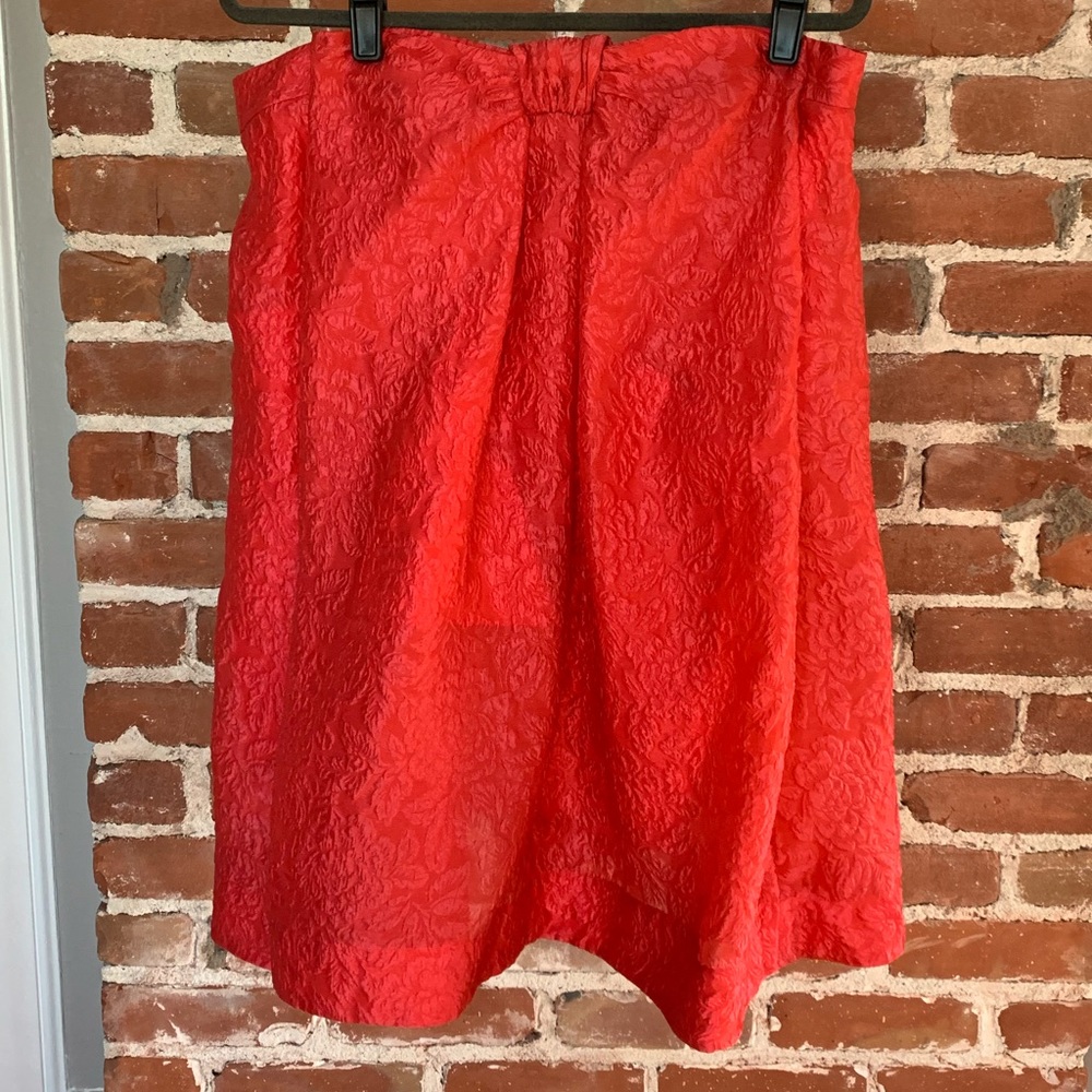 NWT BCBG Max Azria strapless red bow dress 12